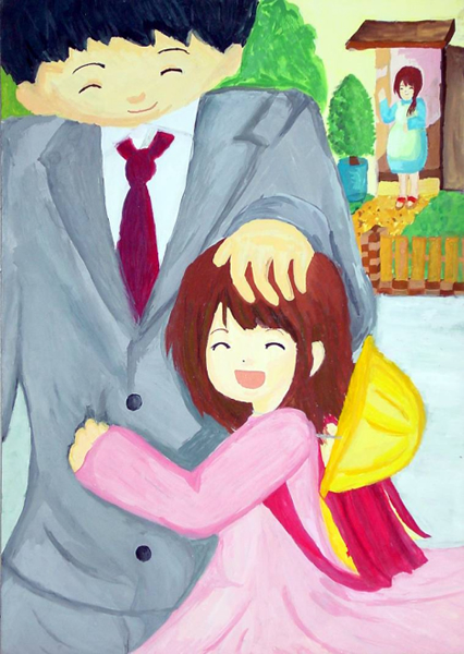 「いってきまーす」石水 那摘（和歌山市立和歌山高等学校2年）